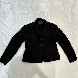 Lauren Ralph Lauren Black Formal Blazer Tailored Design size 2 Petite
